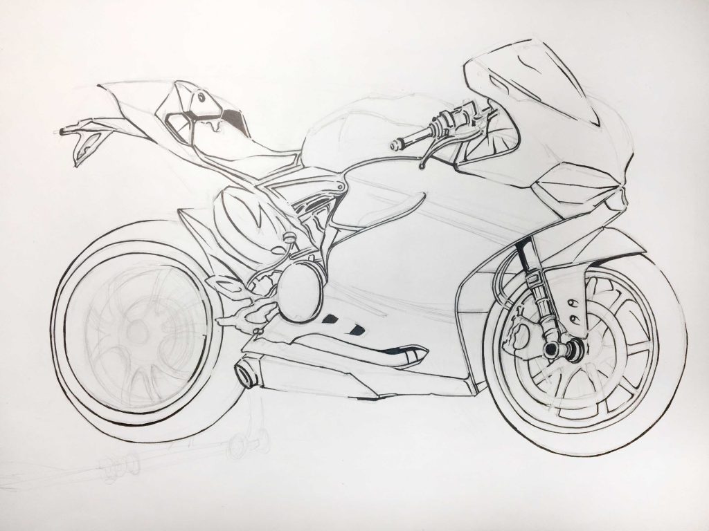 摩托车简笔画画法图片步骤（玉米儿童绘画） - 有点网 - 好手艺