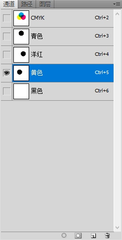 CMYK 通道 黄色